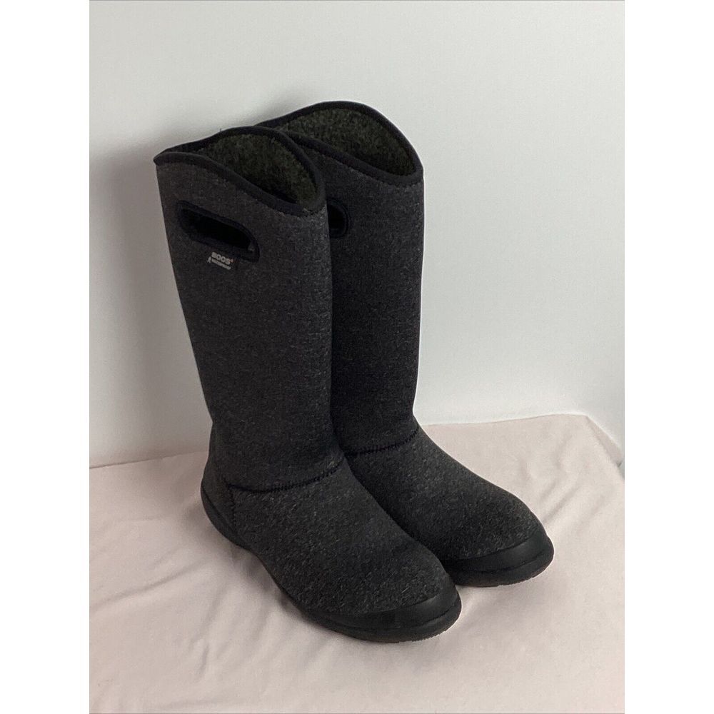 Bogs Charlie Melange Boots Women's 6 Gray Waterproof Insulated Winter Rain Snow